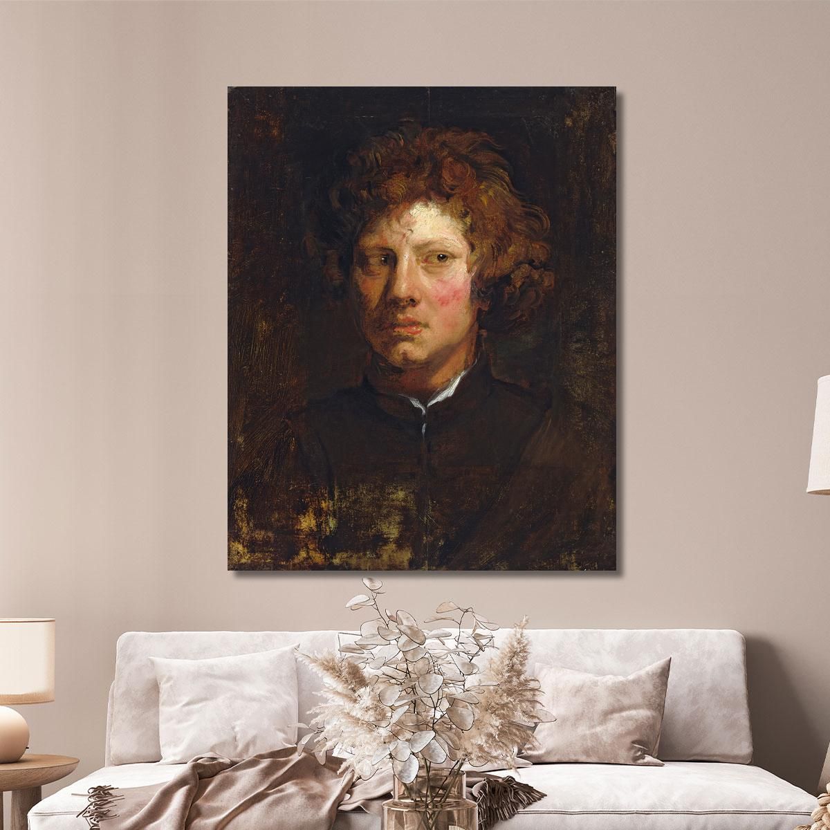 Head Of A Young Man Anthony van Dyck avd31 canvas print 