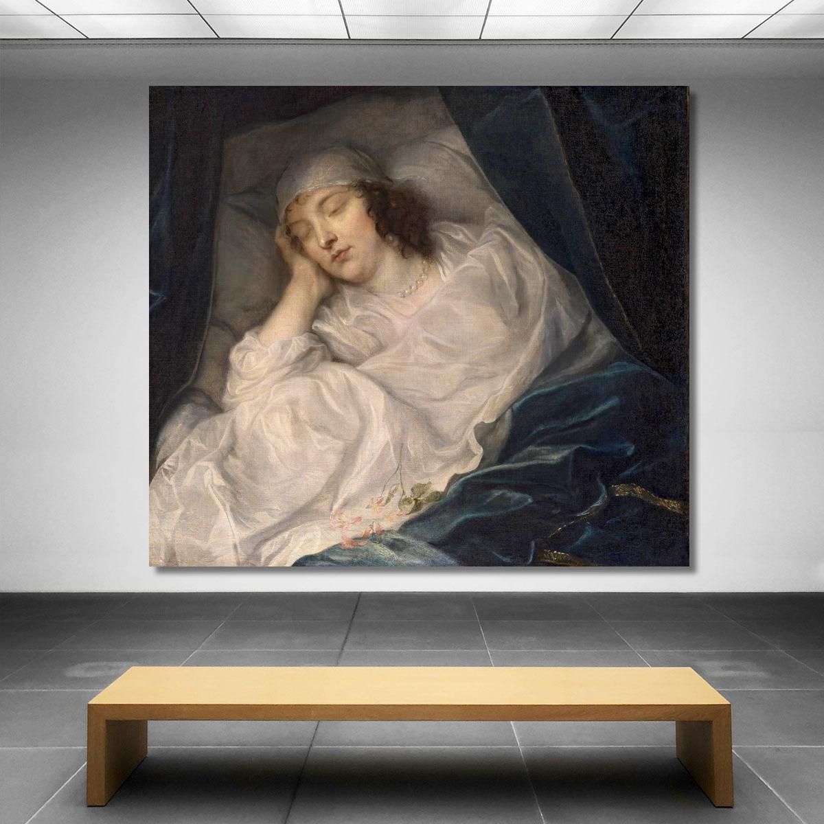 Lady Digby On Her Deathbed Anthony van Dyck avd44 canvas print 