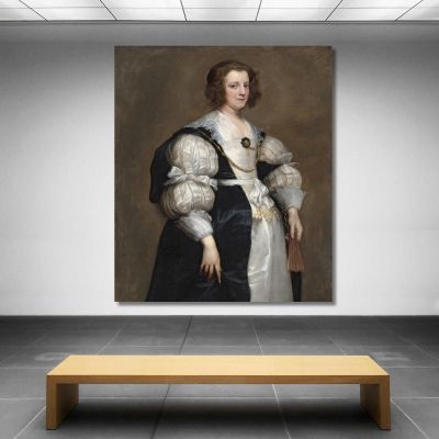 Lady With A Fan Anthony van Dyck avd45 canvas print 