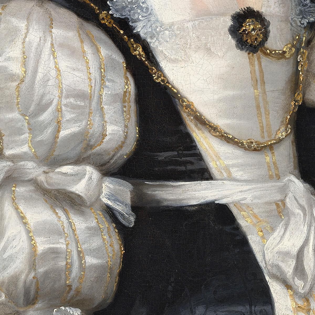 Lady With A Fan Anthony van Dyck avd45 canvas print