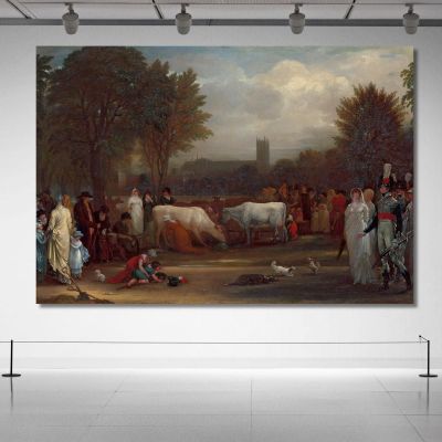 Milkmaids In St. James S Park Westminster Abbey Beyond Anthony van Dyck avd54 canvas print 