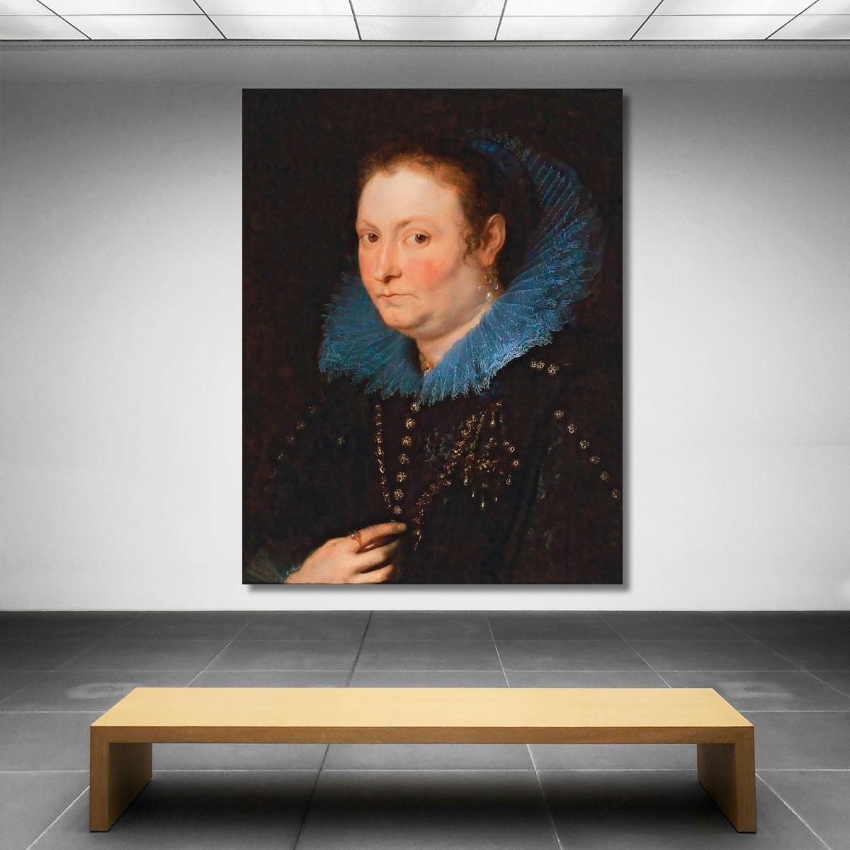 Portrait Of A Lady Half-Length Said To Be A Genoese Noblewoman Anthony van Dyck avd65 canvas print 