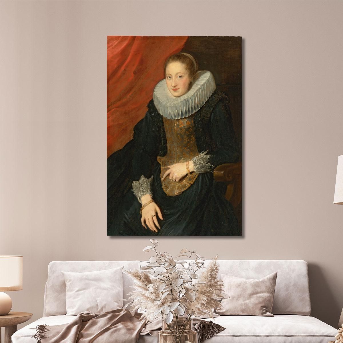 Portrait Of A Lady Anthony van Dyck avd66 canvas print 