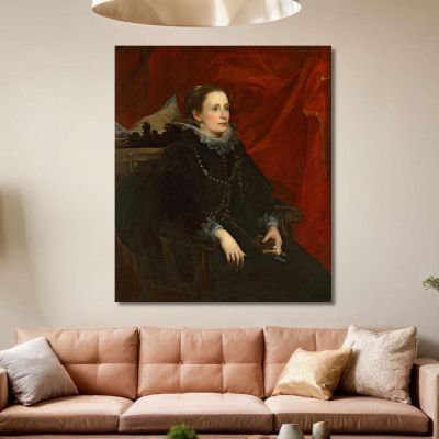 Portrait Of A Woman Called The Marchesa Durazzo Anthony van Dyck avd71 canvas print 