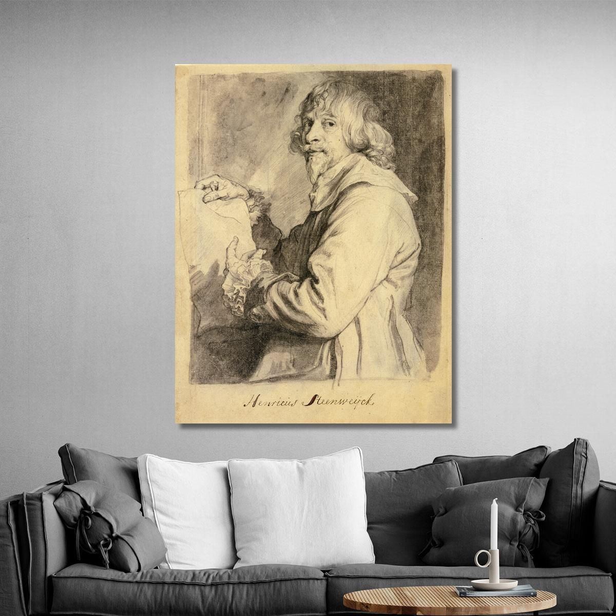 Portrait Of Hendrick Van Steenwyck The Younger Anthony van Dyck avd78 canvas print 