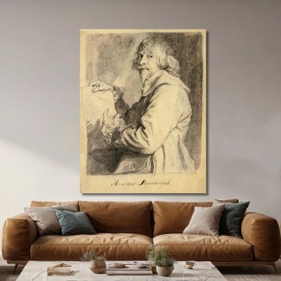 Portrait Of Hendrick Van Steenwyck The Younger Anthony van Dyck avd78 canvas print 
