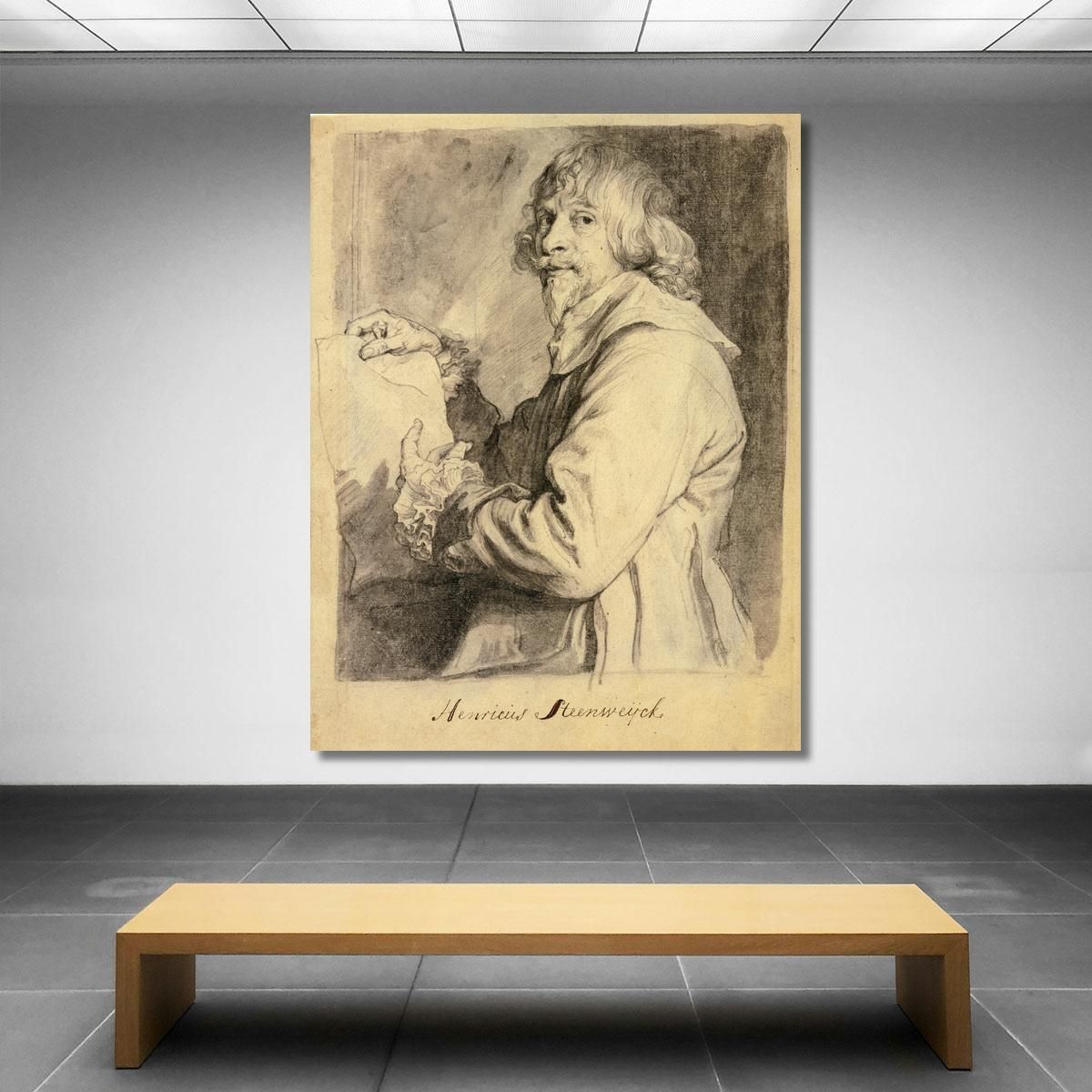 Portrait Of Hendrick Van Steenwyck The Younger Anthony van Dyck avd78 canvas print 