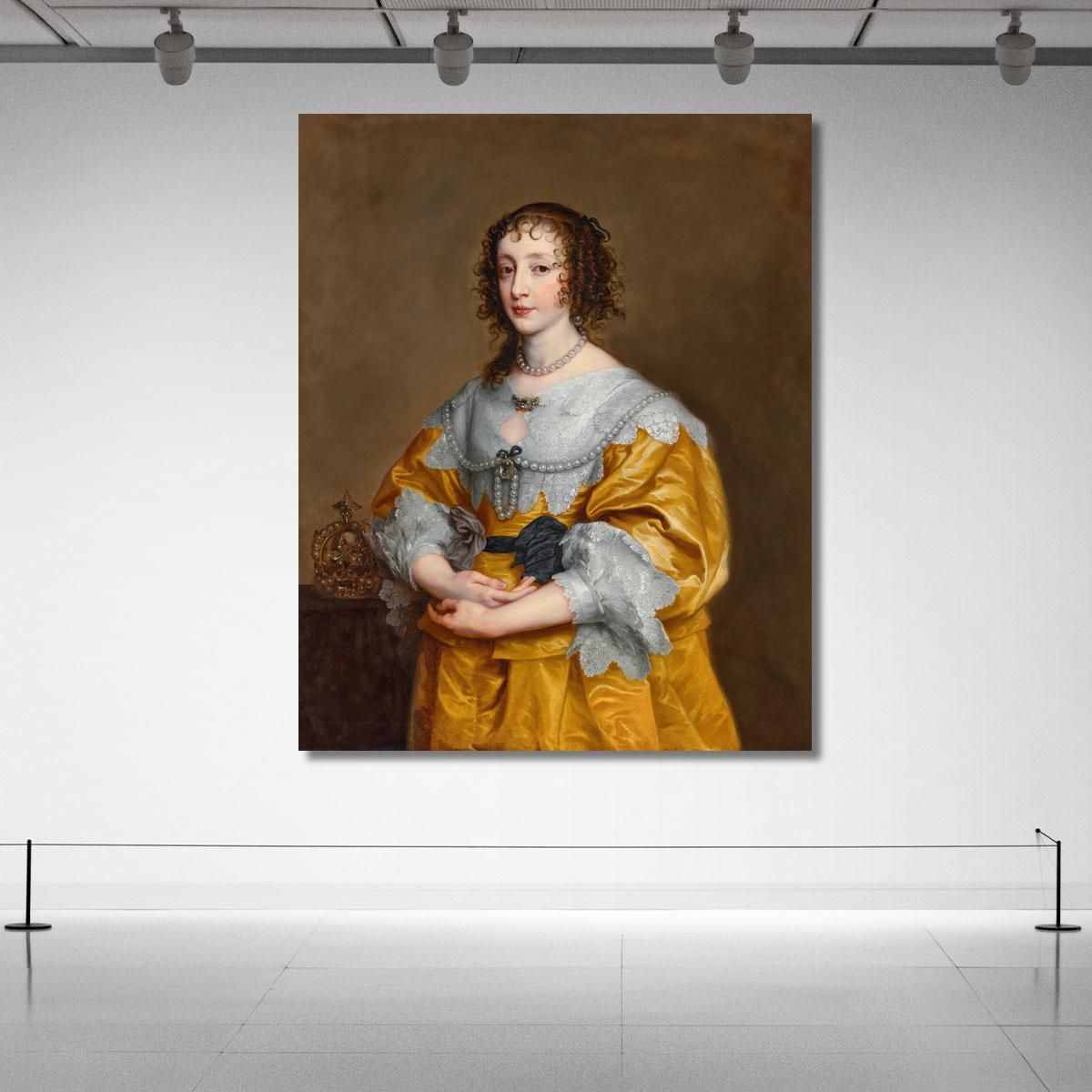 Portrait Of Queen Henrietta Maria Anthony van Dyck avd84 canvas print 