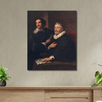Portrait Of The Engravers Pieter De Jode The Elder And Pieter De Jode The Younger Anthony van Dyck avd87 canvas print 