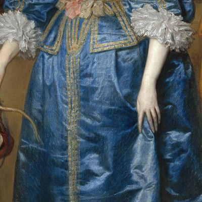 Queen Henrietta Maria With Sir Jeffrey Hudson Anthony van Dyck avd93 canvas print