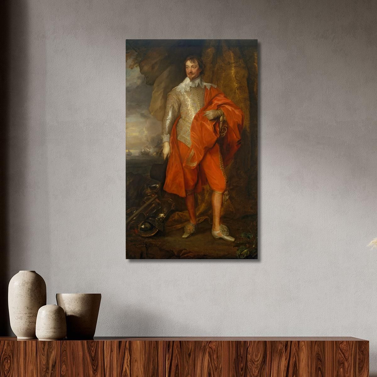 Robert Rich Second Earl Of Warwick Anthony van Dyck avd96 canvas print 