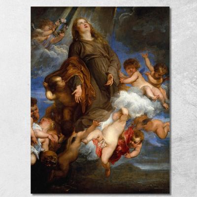 Saint Rosalie Interceding For The Plague-Stricken Of Palermo Anthony van Dyck avd99 canvas print 