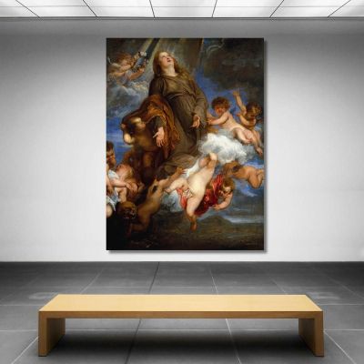 Saint Rosalie Interceding For The Plague-Stricken Of Palermo Anthony van Dyck avd99 canvas print 