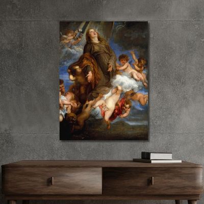 Saint Rosalie Interceding For The Plague-Stricken Of Palermo Anthony van Dyck avd99 canvas print 