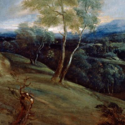 Sunset Landscape With A Shepherd And His Flock Anthony van Dyck avd109 canvas print