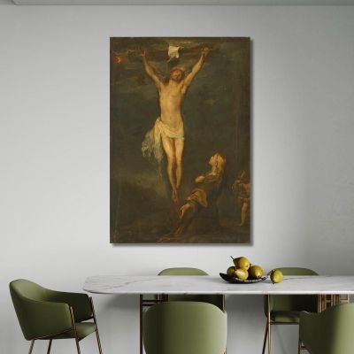 The Crucifixion With Saint Rosalia Anthony van Dyck avd113 canvas print 