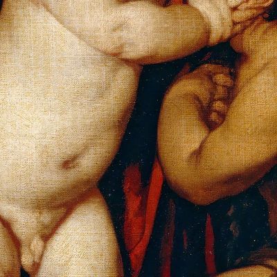 The Infants Christ And Saint John The Baptist Anthony van Dyck avd115 canvas print