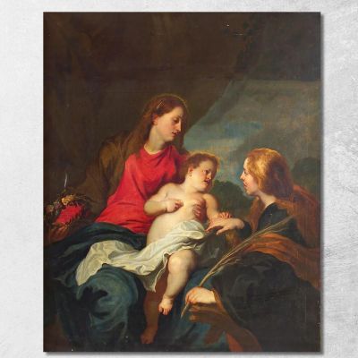 The Mystic Marriage Of St Catherine Of Alexandria Anthony van Dyck avd121 canvas print 