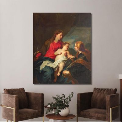 The Mystic Marriage Of St Catherine Of Alexandria Anthony van Dyck avd121 canvas print 