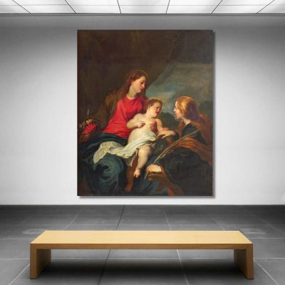 The Mystic Marriage Of St Catherine Of Alexandria Anthony van Dyck avd121 canvas print 