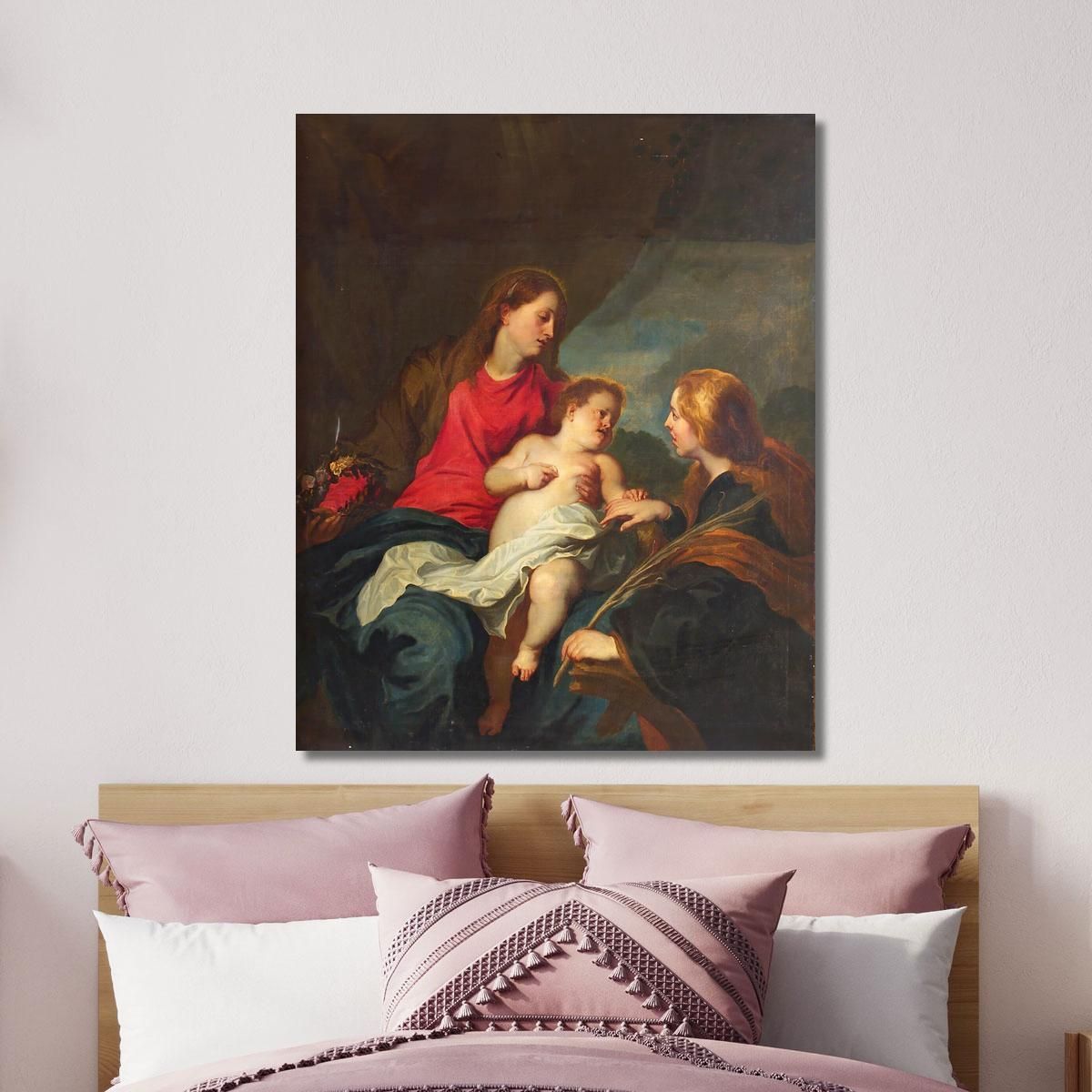 The Mystic Marriage Of St Catherine Of Alexandria Anthony van Dyck avd121 canvas print 