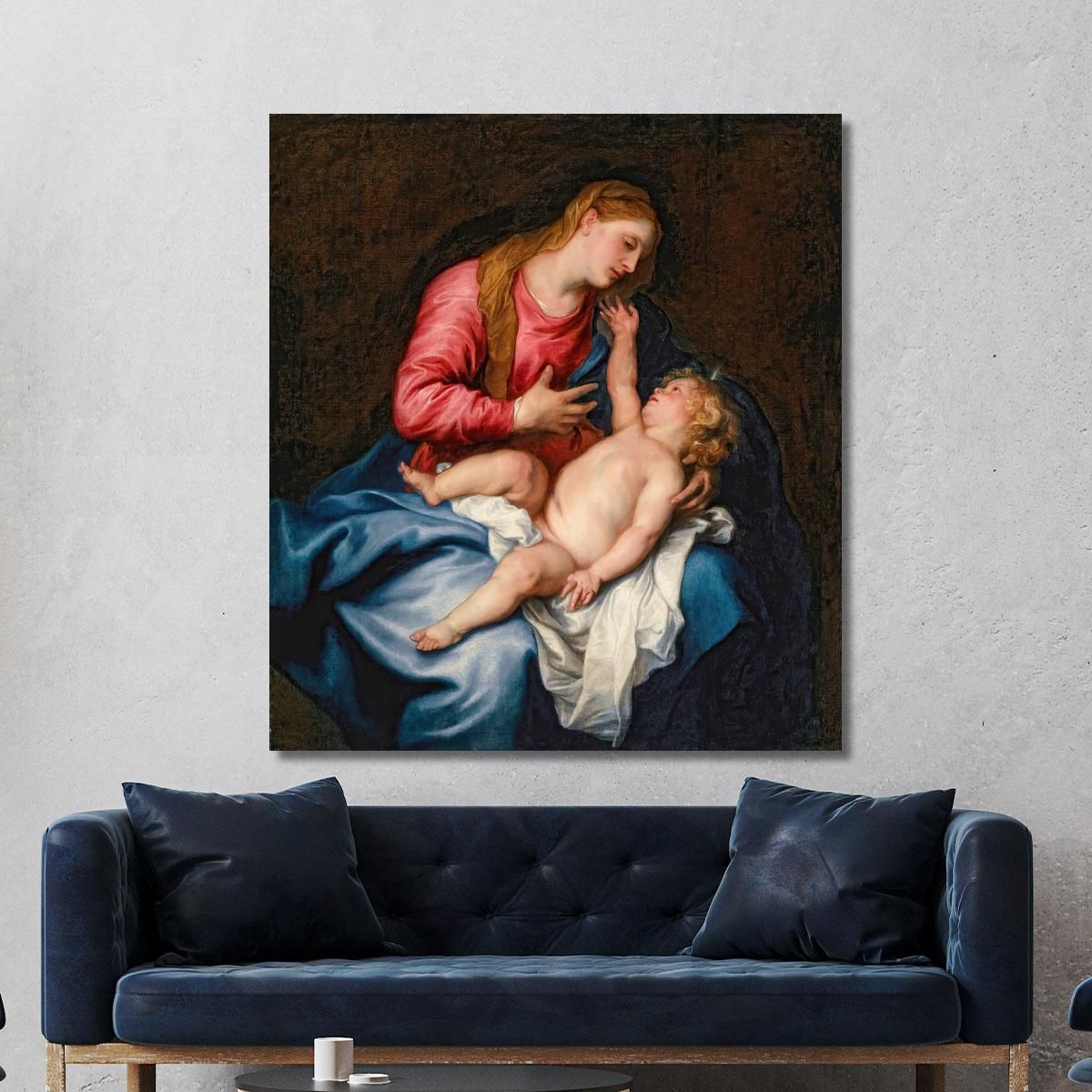 The Virgin And Child Anthony van Dyck avd127 canvas print 