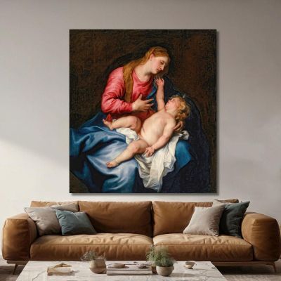 The Virgin And Child Anthony van Dyck avd127 canvas print 