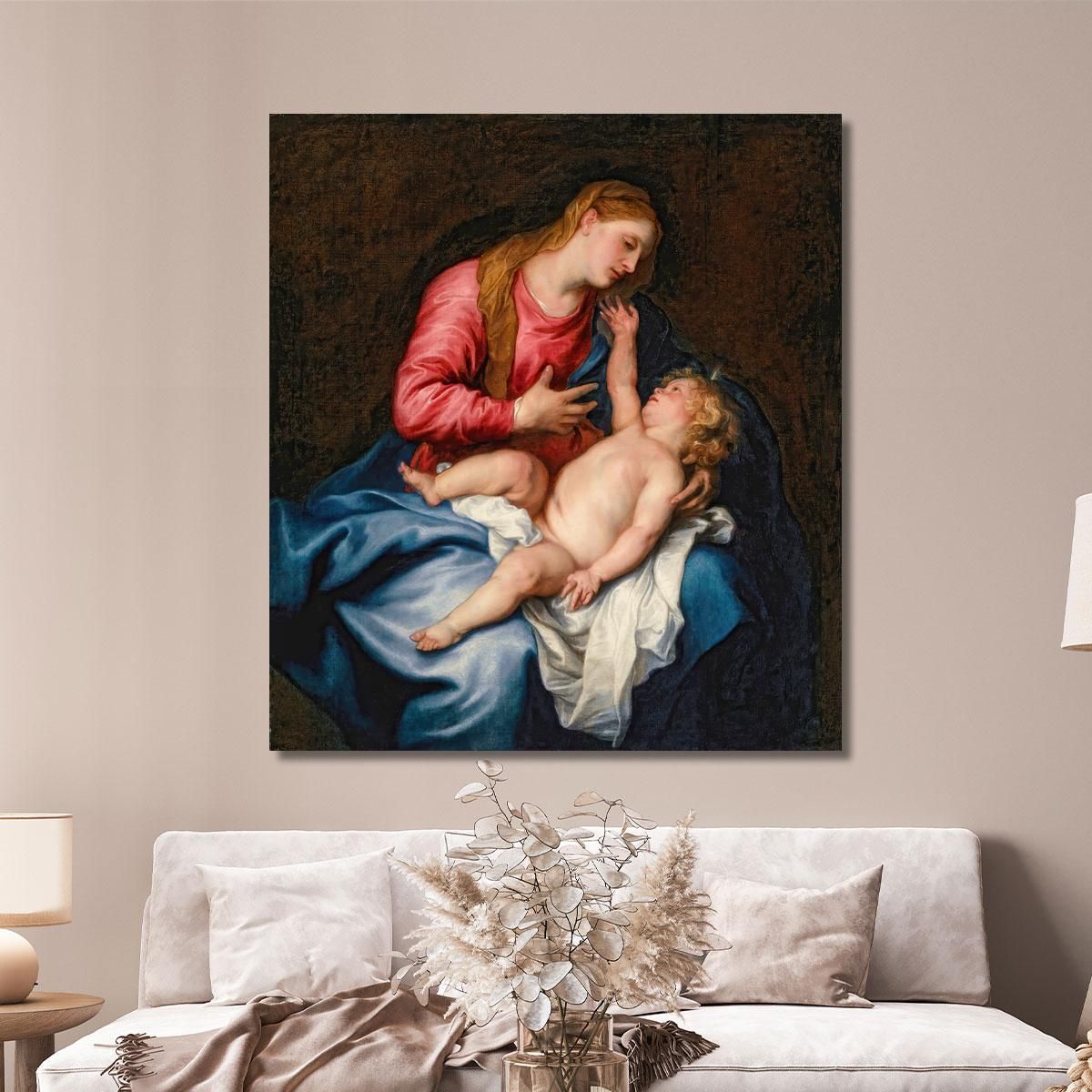 The Virgin And Child Anthony van Dyck avd127 canvas print 