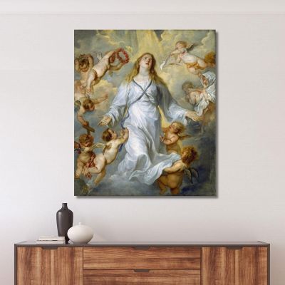 The Virgin As Intercessor Anthony van Dyck avd128 canvas print 