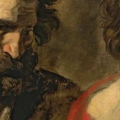 Two Studies Of A Bearded Man Anthony van Dyck avd132 canvas print