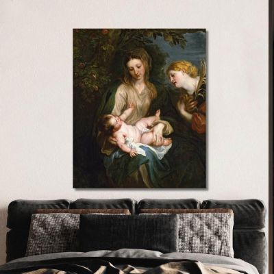 Virgin And Child With Saint Catherine Of Alexandria Anthony van Dyck avd135 canvas print 