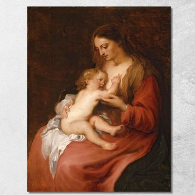 Virgin And Child Anthony van Dyck avd136 canvas print 