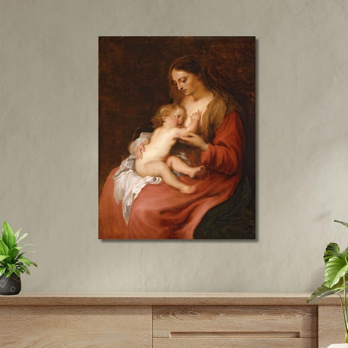 Virgin And Child Anthony van Dyck avd136 canvas print 