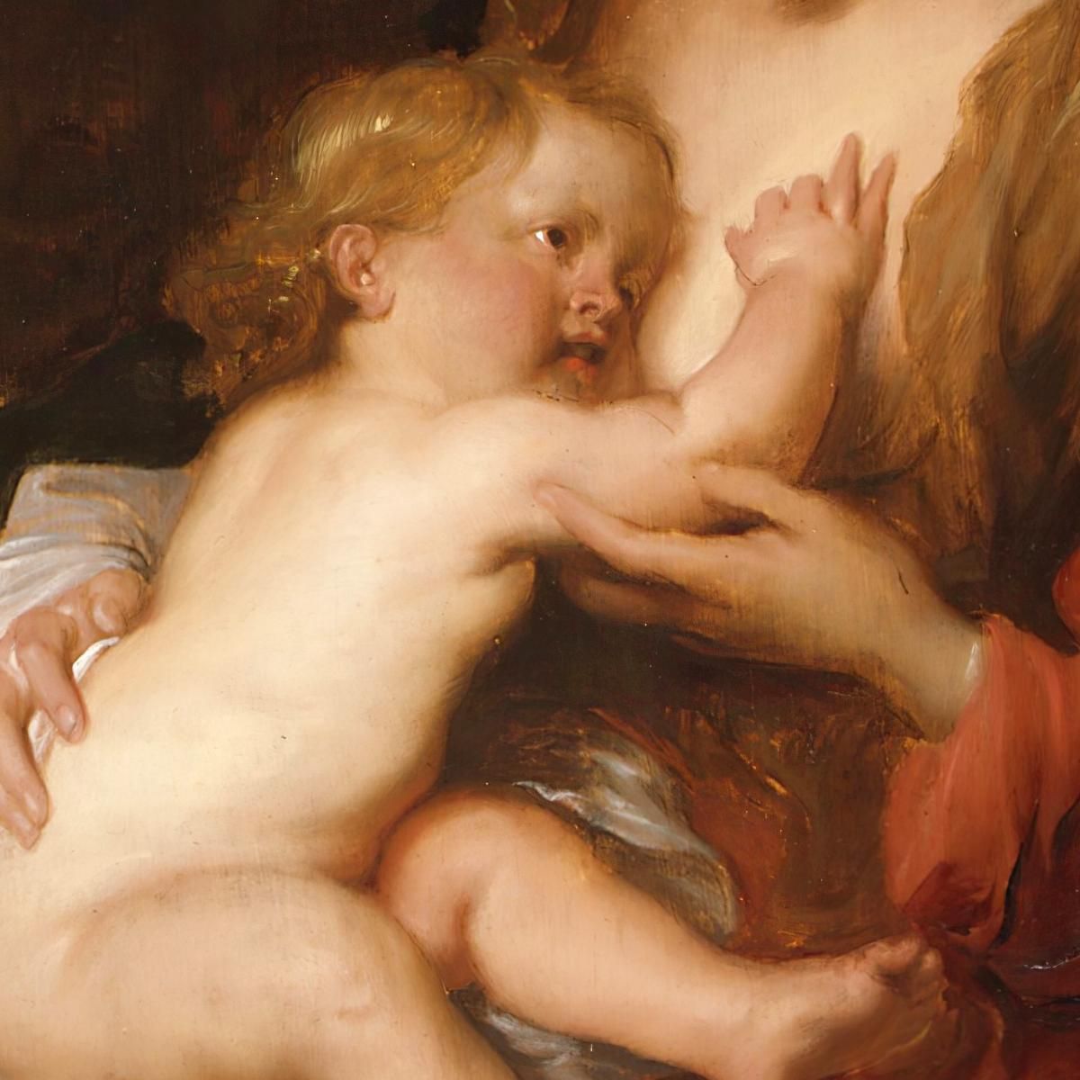Virgin And Child Anthony van Dyck avd136 canvas print