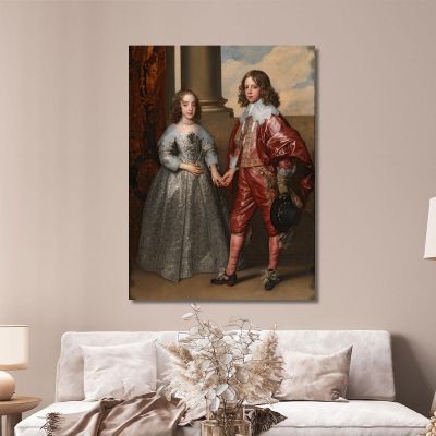 William Ii Prince Of Orange And His Bride Mary Stuart Anthony van Dyck avd137 canvas print 