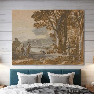 A Classical Landscape Benjamin West bwt1 canvas print 