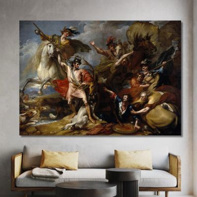 Alexander Iii Of Scotland Rescued From The Fury Of A Stag Benjamin West bwt4 canvas print 