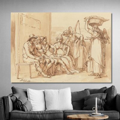 Characters In The Streets Of London Benjamin West bwt8 canvas print 