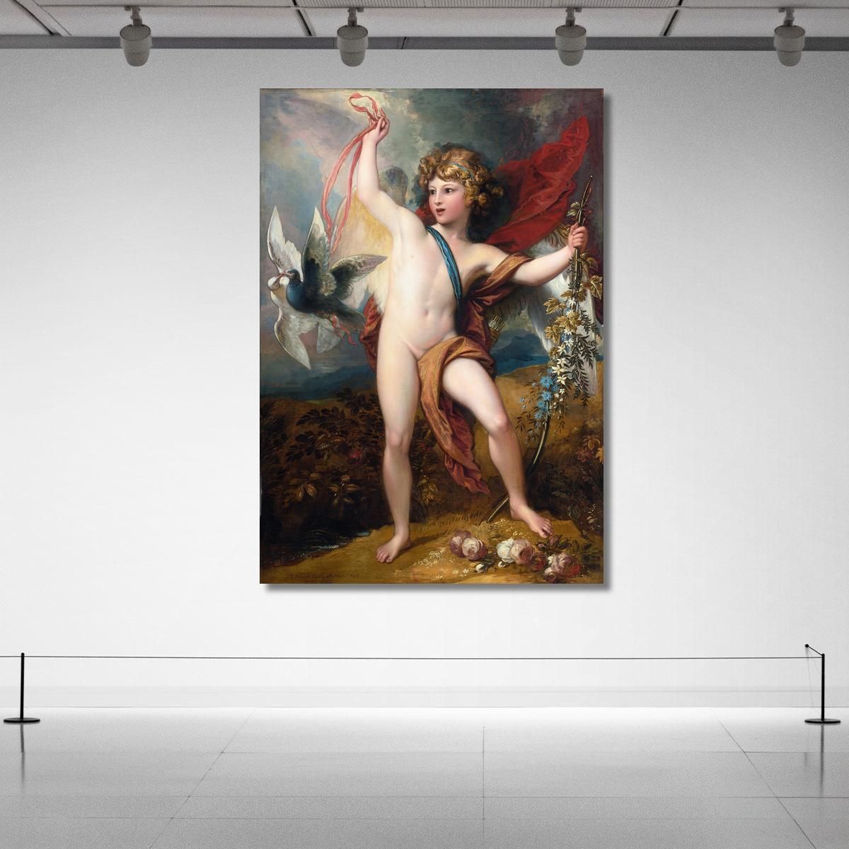 Cupid Releasing Two Doves Benjamin West bwt11 canvas print 