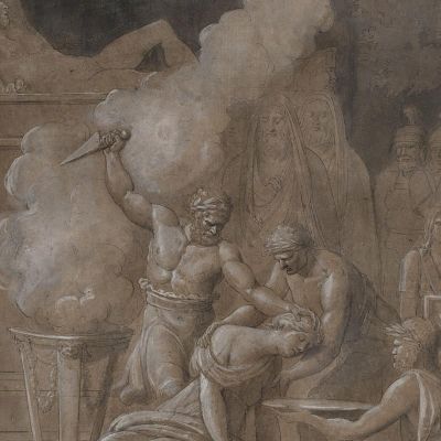 Death Of Iphigenia Benjamin West bwt14 canvas print
