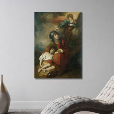 Hagar And Ishmael Benjamin West bwt23 canvas print 