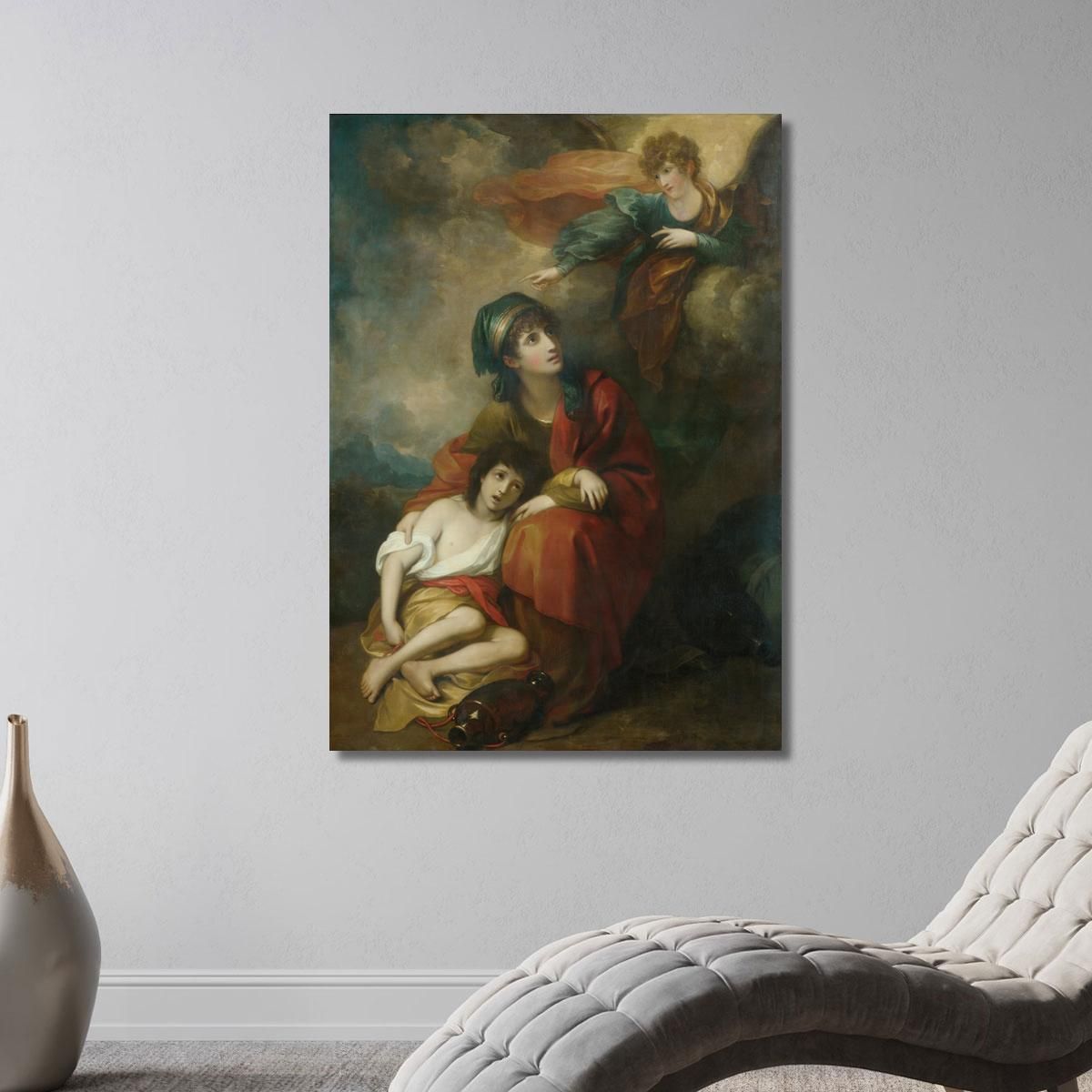 Hagar And Ishmael Benjamin West bwt23 canvas print 