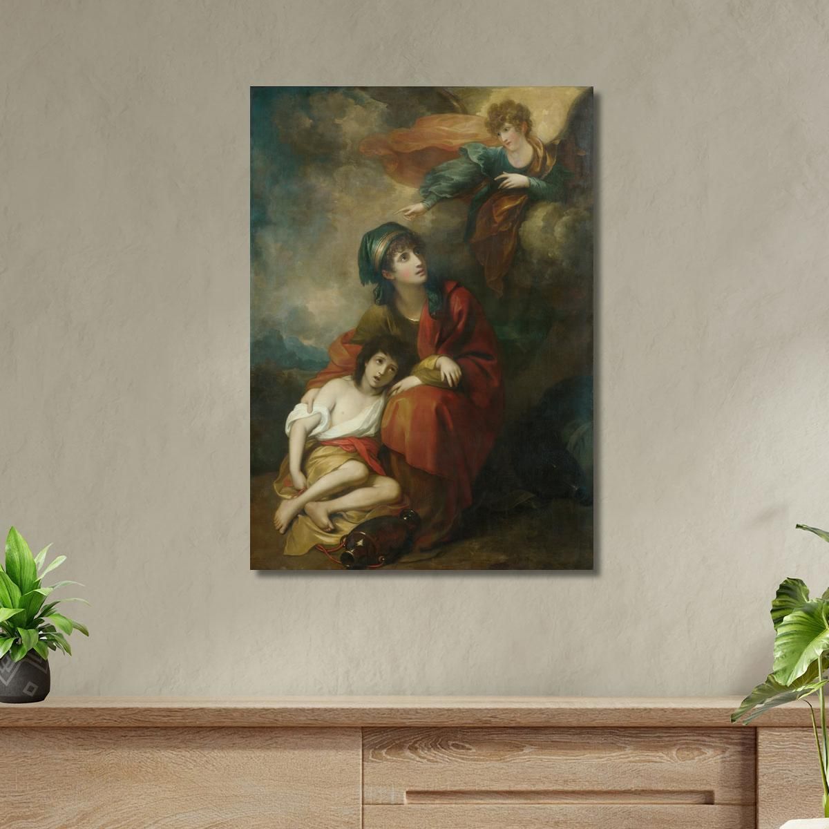 Hagar And Ishmael Benjamin West bwt23 canvas print 