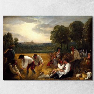 Harvesting At Windsor Benjamin West bwt25 canvas print 
