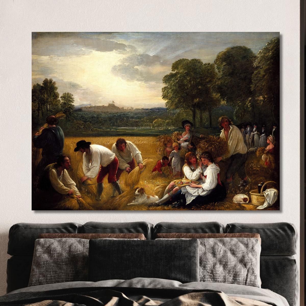 Harvesting At Windsor Benjamin West bwt25 canvas print 