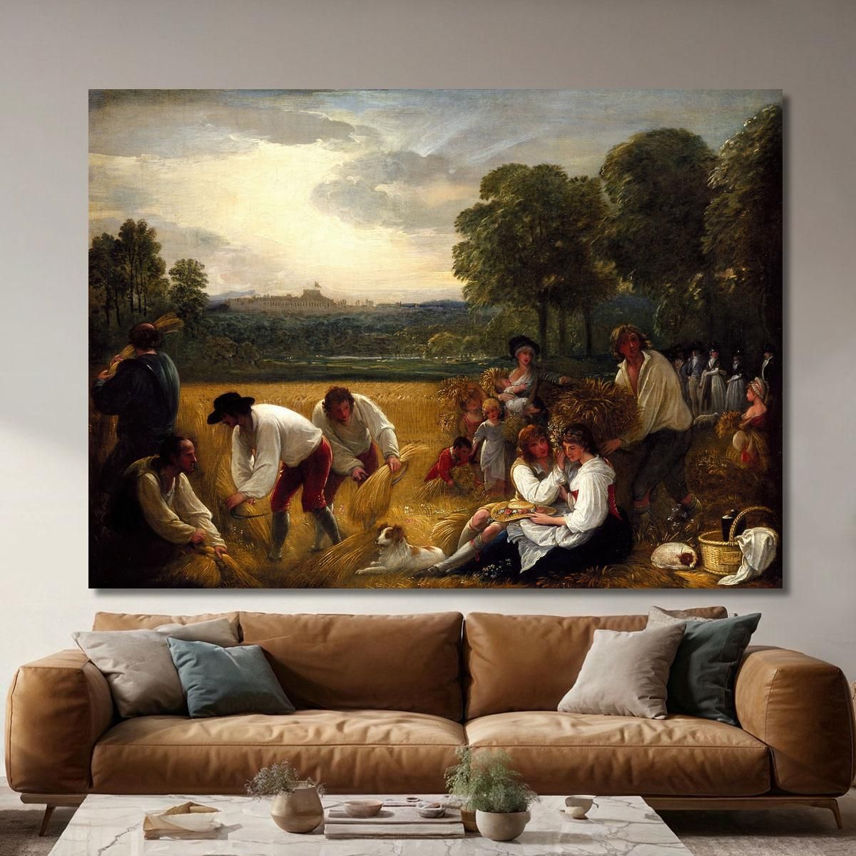 Harvesting At Windsor Benjamin West bwt25 canvas print 