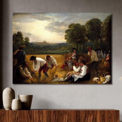 Harvesting At Windsor Benjamin West bwt25 canvas print 