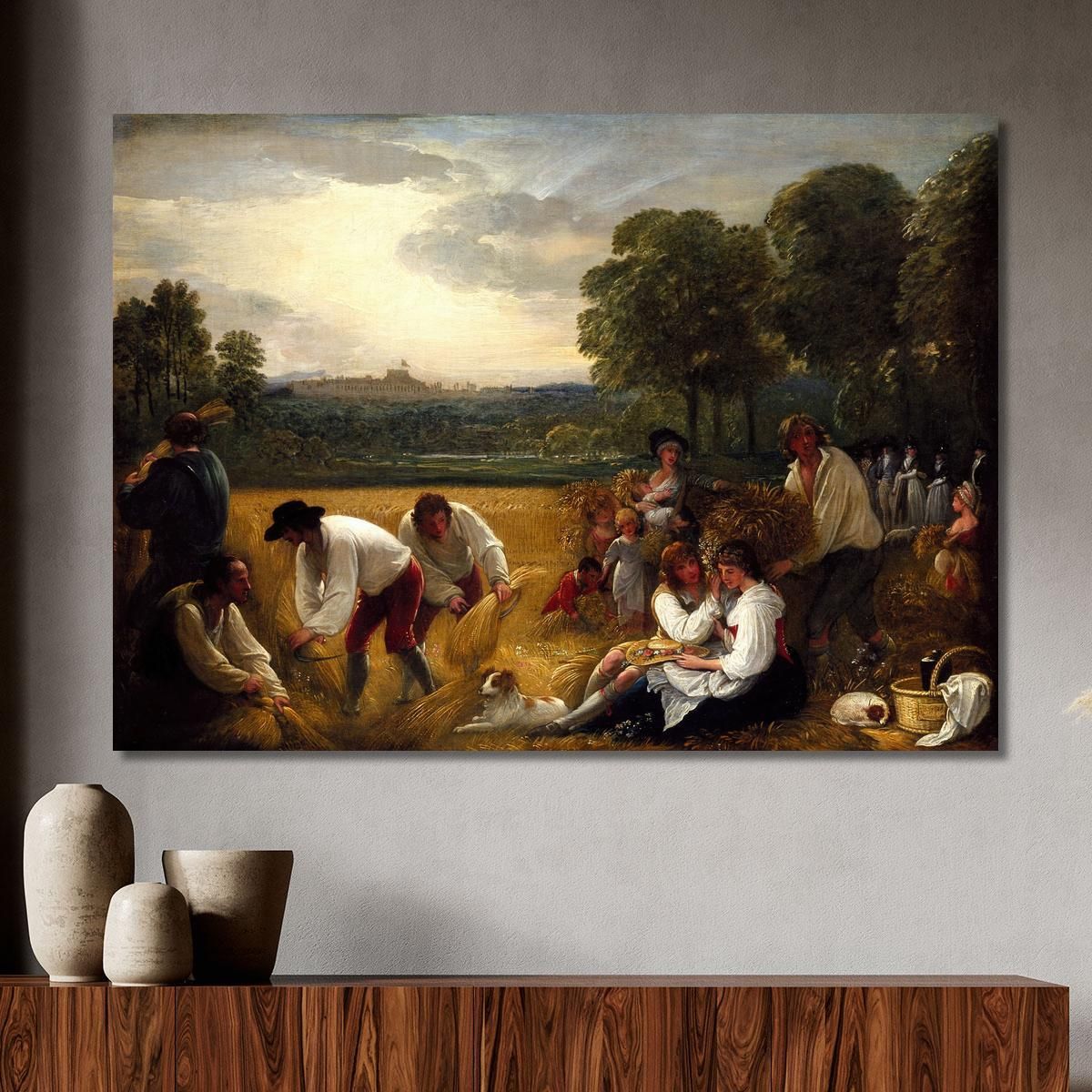Harvesting At Windsor Benjamin West bwt25 canvas print 
