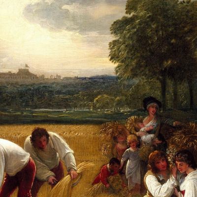 Harvesting At Windsor Benjamin West bwt25 canvas print