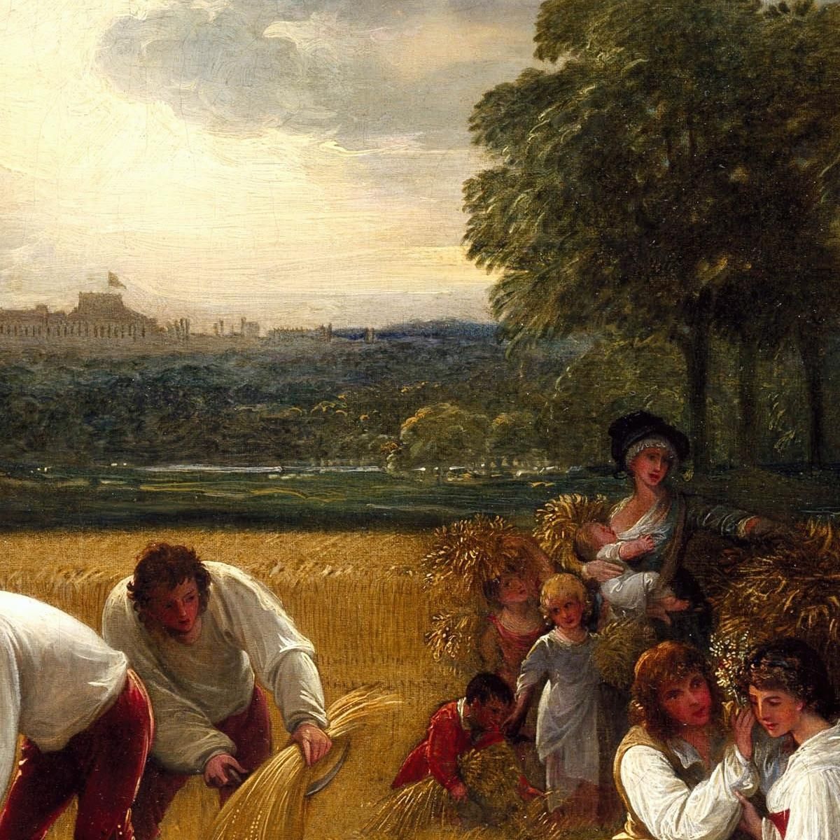 Harvesting At Windsor Benjamin West bwt25 canvas print